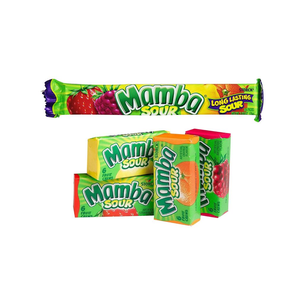 Mamba Sour 24 Pack, 2.65 Oz Bars Volt Candy