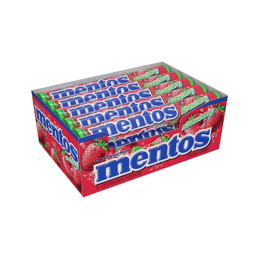 MENTOS MINTS STRAWBERRY 15 CT