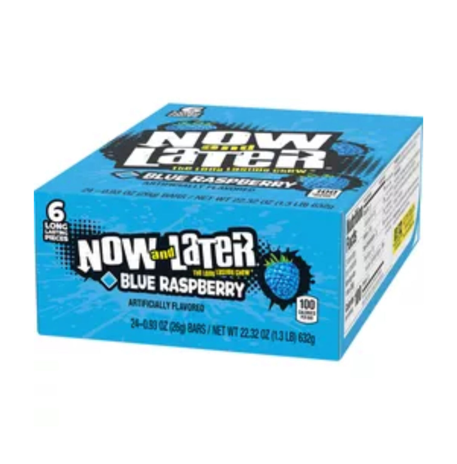 Now & Later Blue Raspberry ( 0.93 Ounce, Pack of 24 ) - Image 1