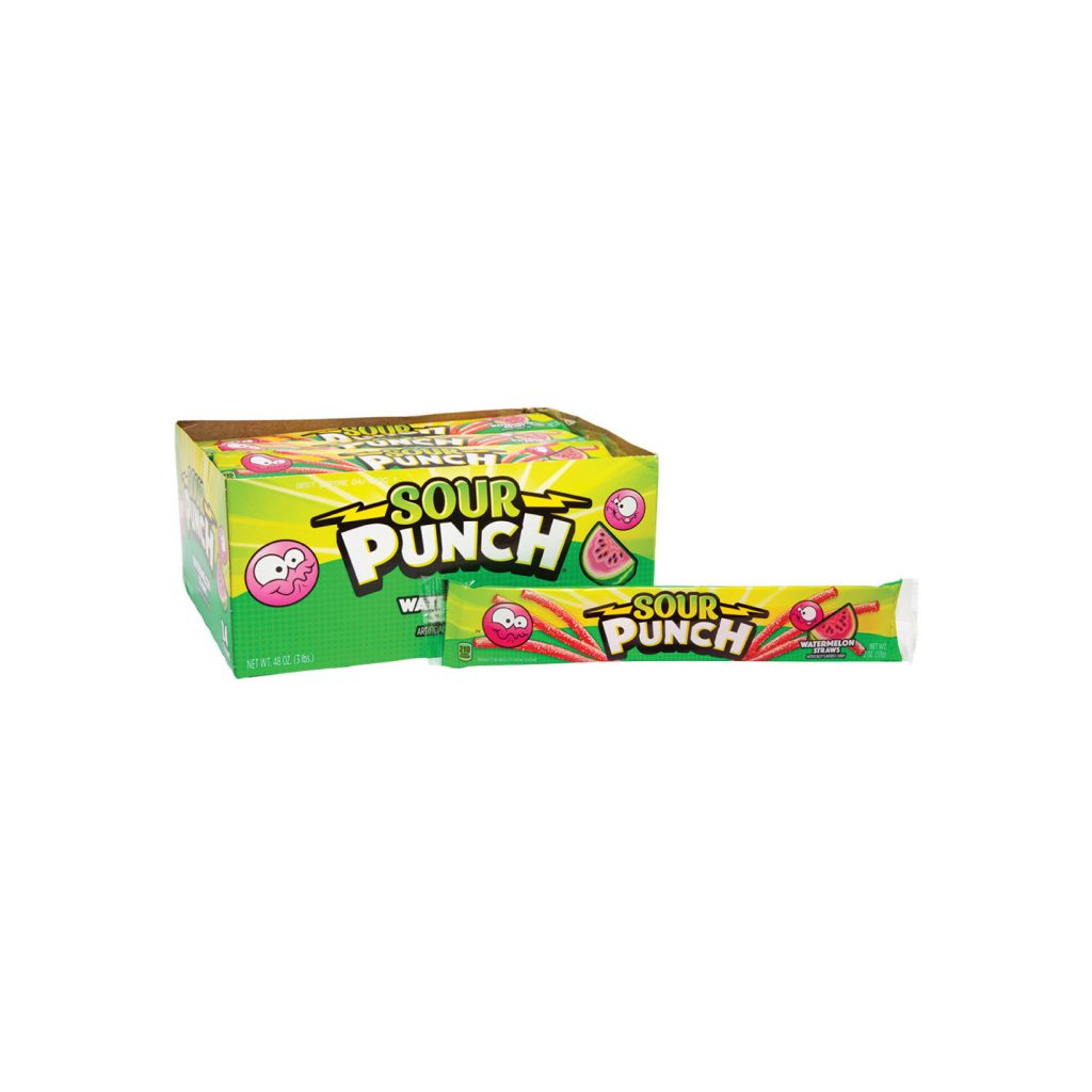 Sour Punch Watermelon Straws