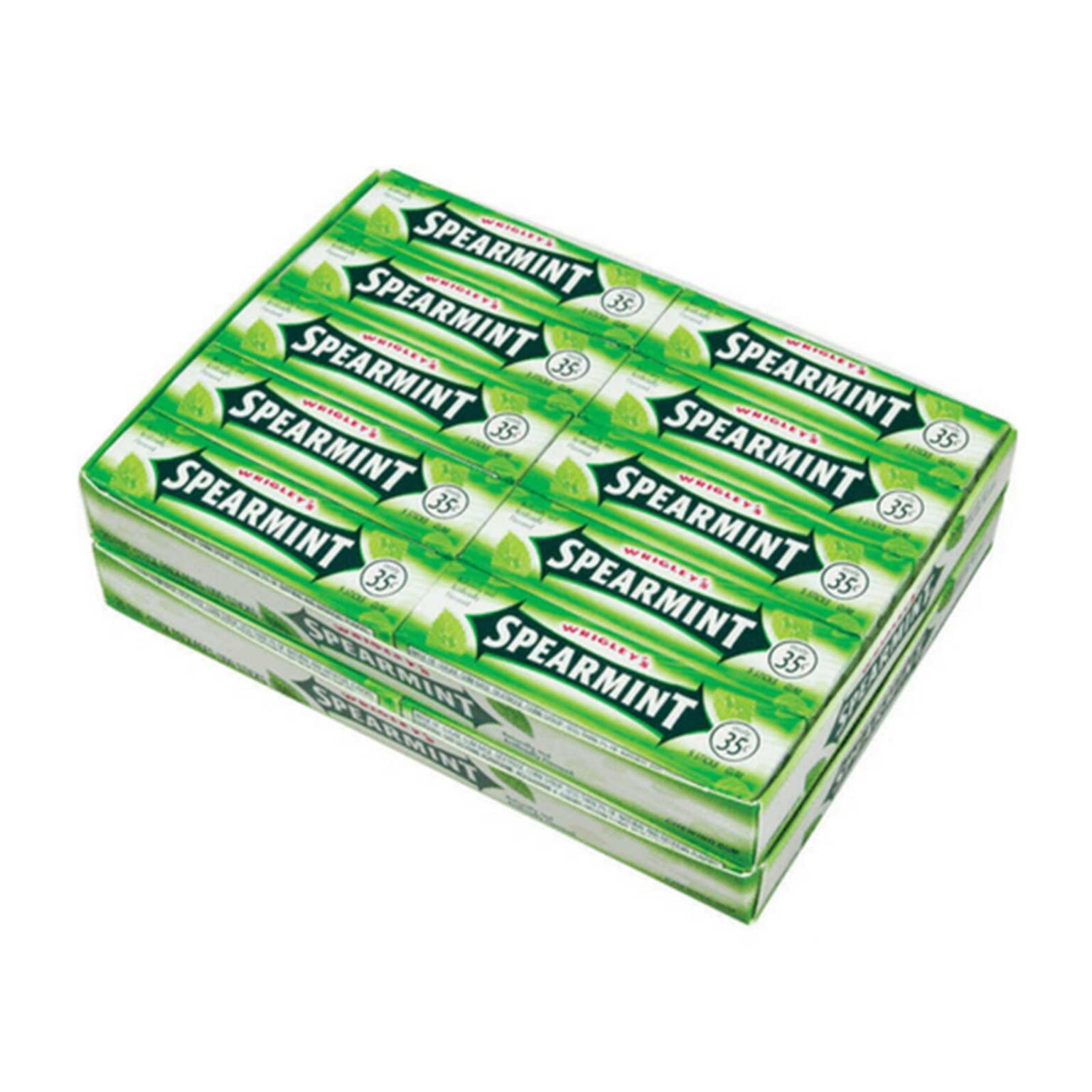 Wrigley's Spearmint Chewing Gum - 40 Count Box, 5 Sticks Each - Image 1