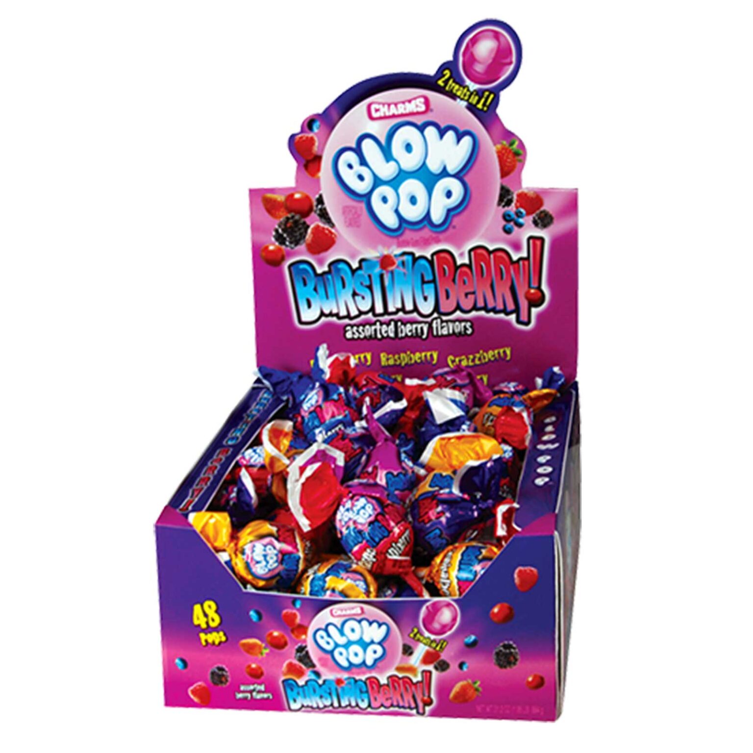 Blow Pop Bursting Berry Lollipops 48 Ct - Image 1