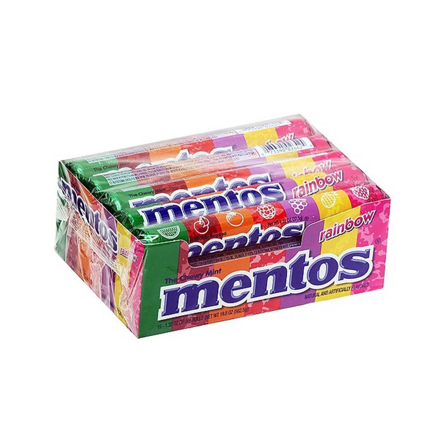 Mentos Mints Rainbow 15 Roll 1.32 Oz Rolls - Image 1