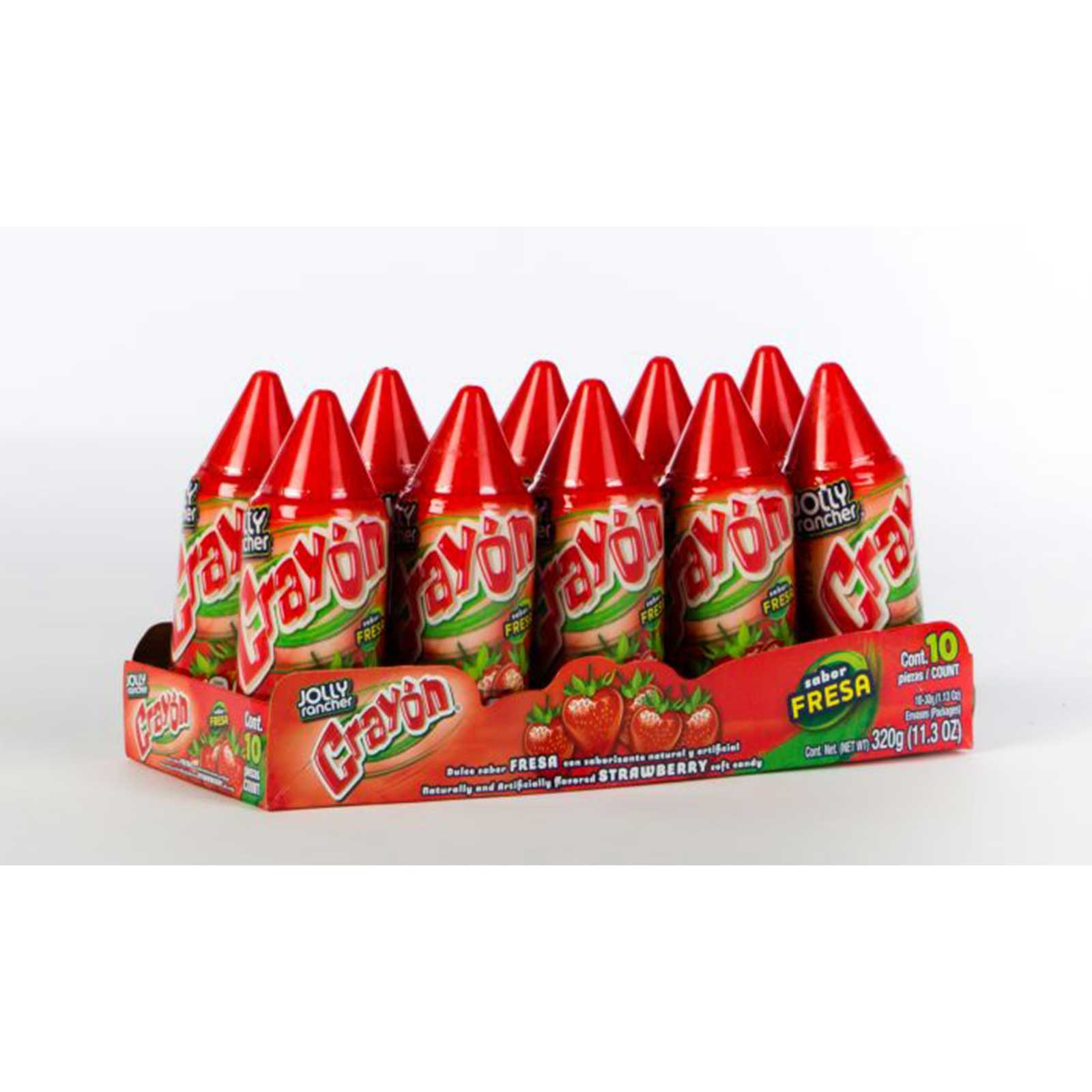 Lorena Crayon Fresa 10pc  Dulcelandia Candy Stores