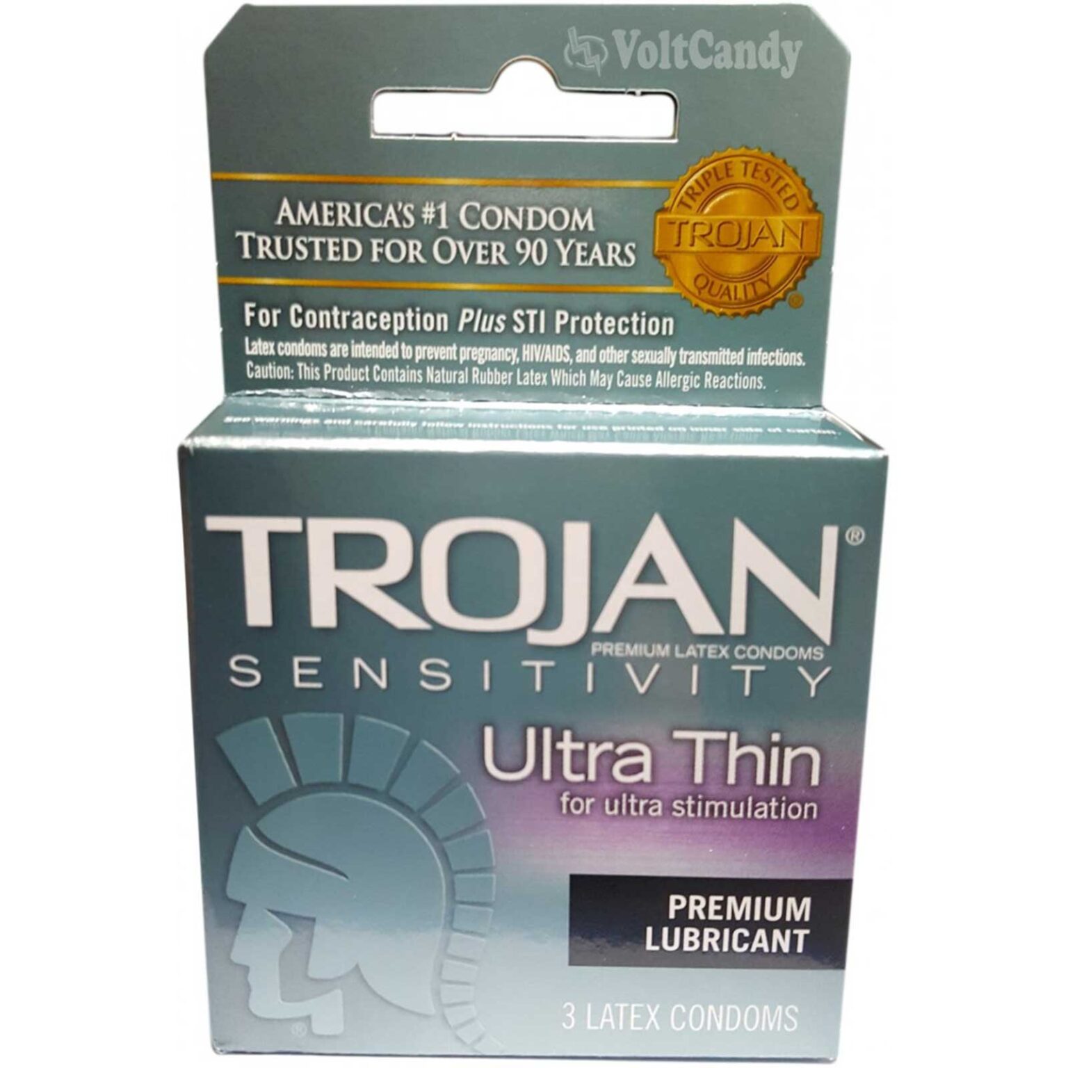 Trojan Condoms Ultra Thin Lubricated 3-pk - Image 1