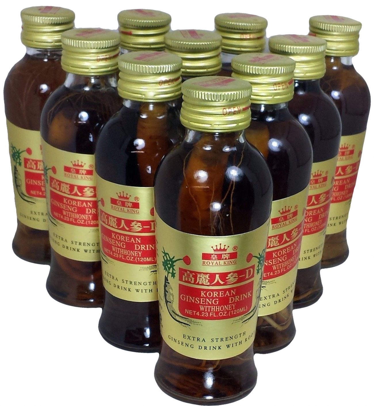 KOREAN GINSENG With ROOT and Honey 4.23 FL. oz EA 10 Bottles - Image 2