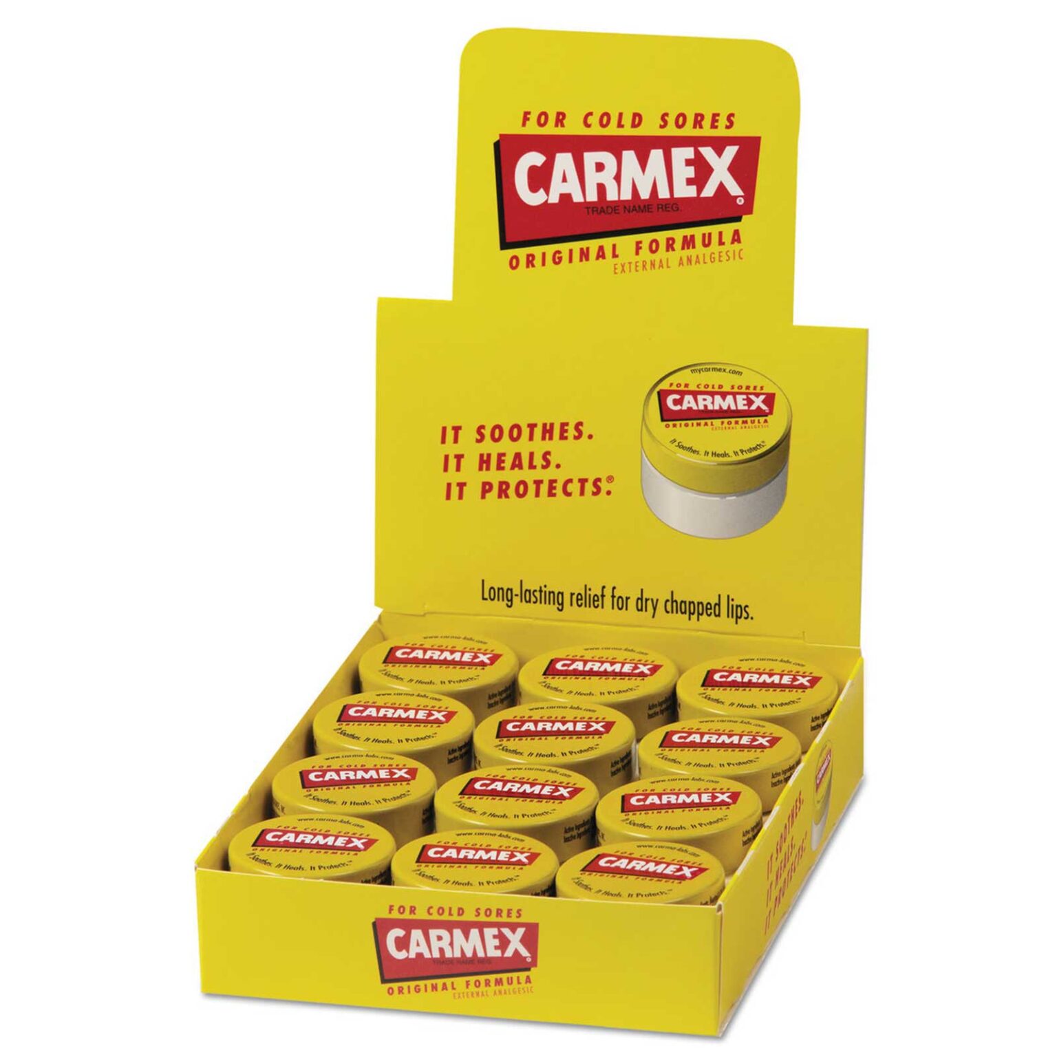 Carmex Original Lip Balm Jar, 0.25 oz, 12ct - Image 1