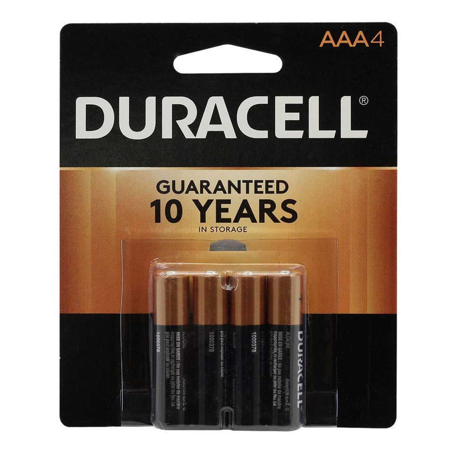 Duracell CopperTop AAA  Batteries 4 ct (pack of 18) - Image 1