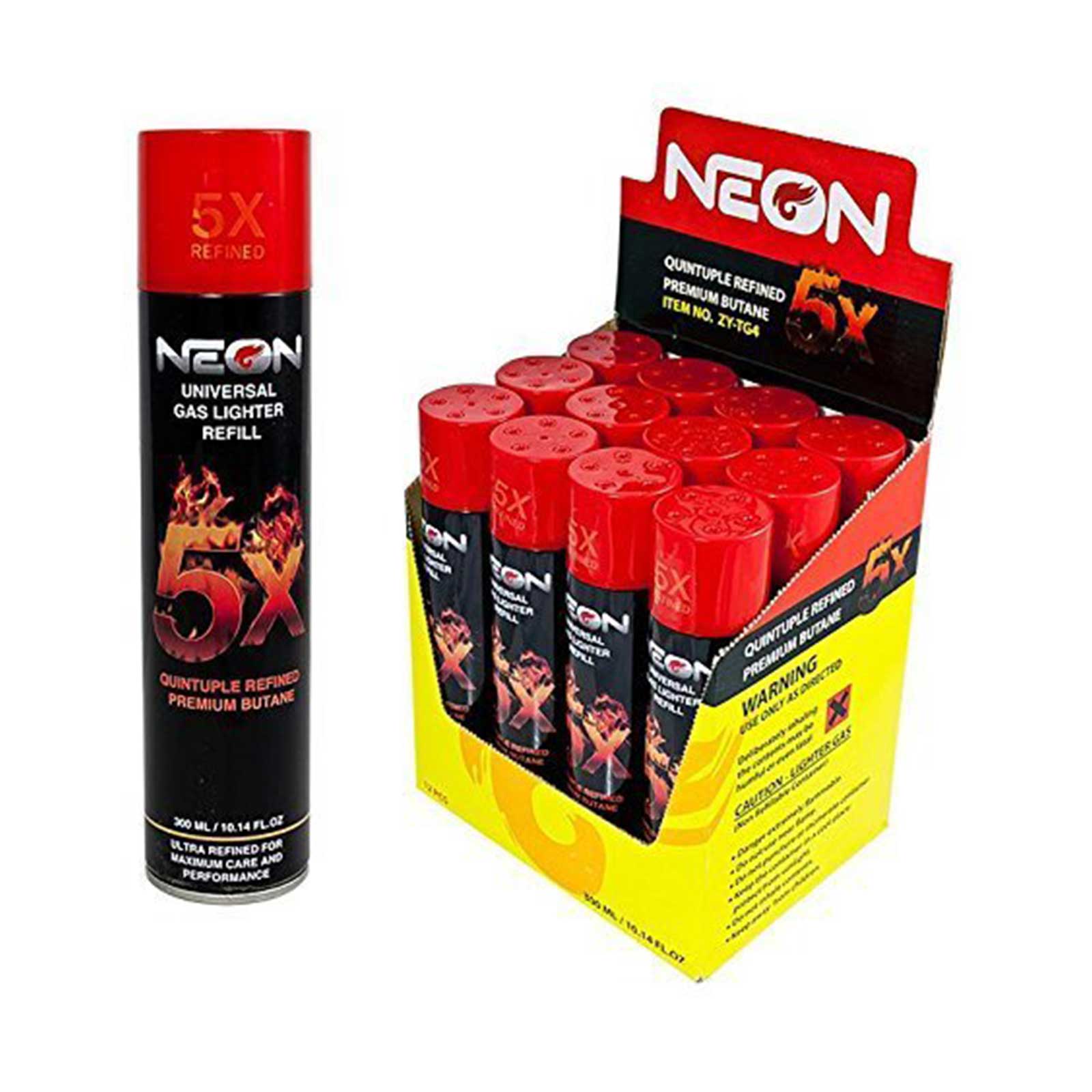 NEON ULTRA REFINED UNIVERSAL 18ML GAS LIGHTER REFILL DISPLAY OF 20
