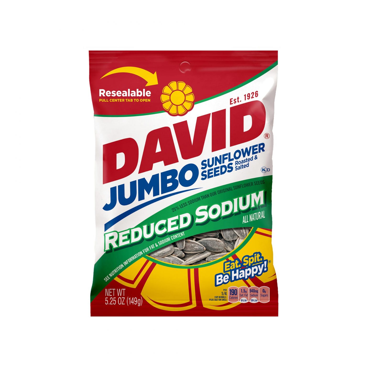 David Jumbo Reduced Sodium Sunflower Seeds