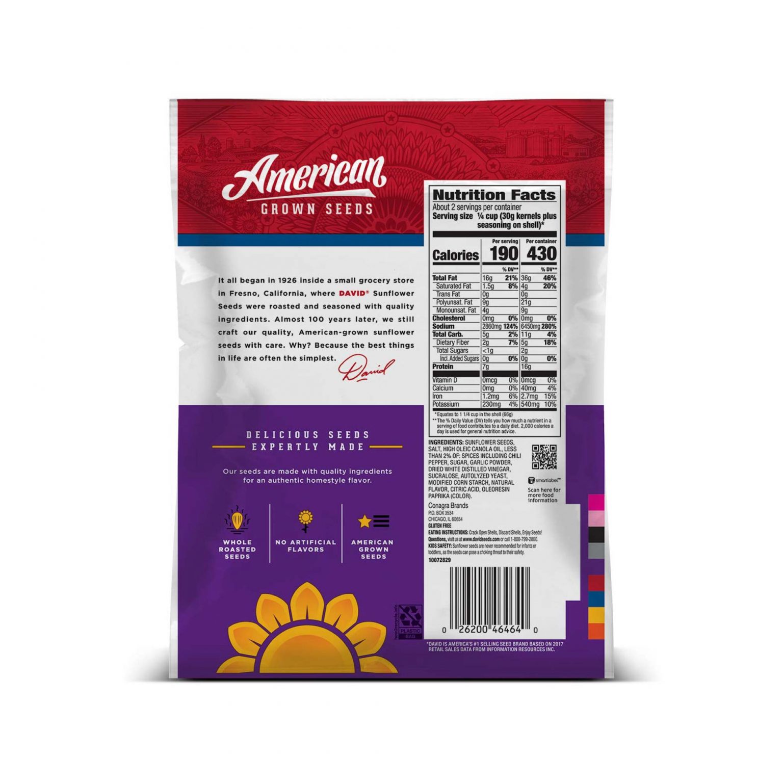 David Jumbo Sweet and Spicy Sunflower Seeds