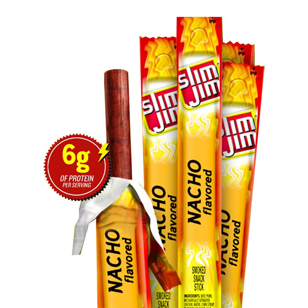 Slim Jim Nacho Smoked Snack Stick - 0.97oz, 24ct | Jerky & Dried Meats B