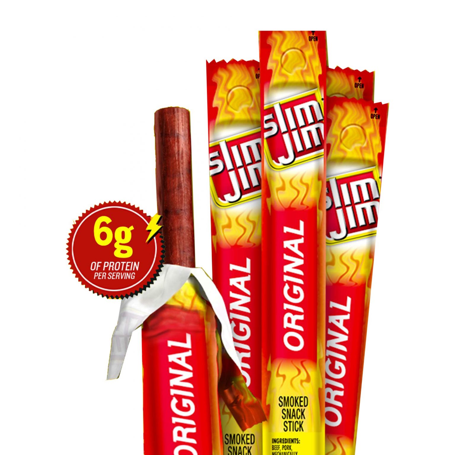 Slim Jim Original Smoked Snack Stick, 0.97oz, 24ct - Volt Candy