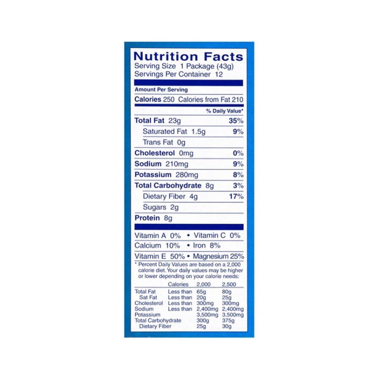 Blue Diamond Salt and Vinegar Almonds Facts