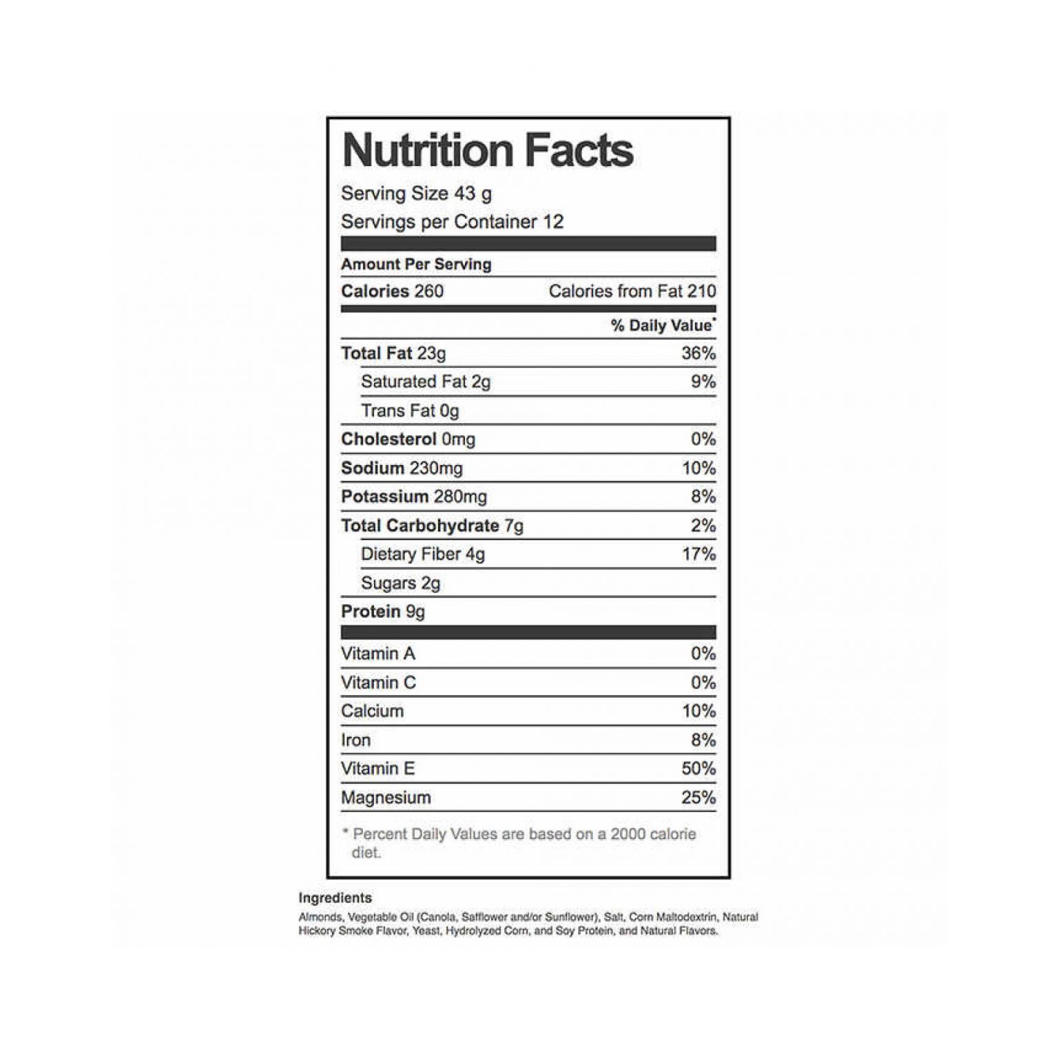 Blue Diamond Smokehouse Almonds Facts