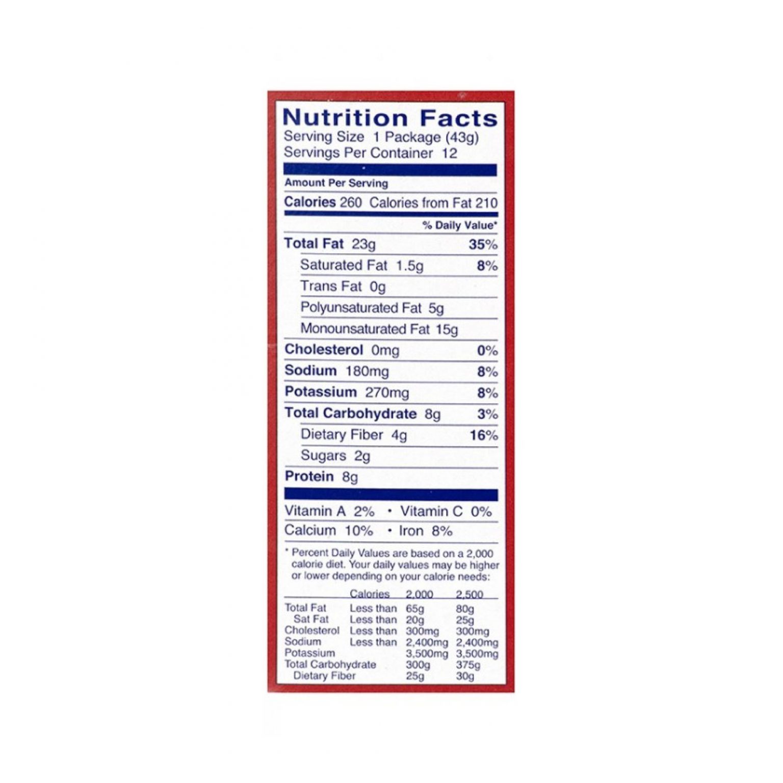 Blue Diamond Sriracha Almonds Facts