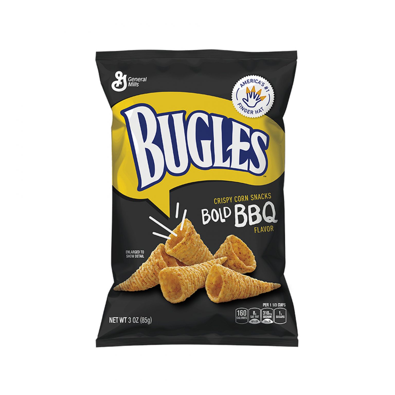Bugles Bold BBQ, Crispy Corn Snacks, 3oz, 6ct Volt Candy