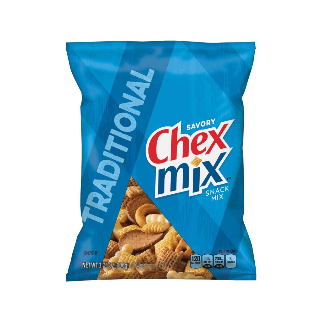 Chex Mix Traditional Snack Mix, 3.75oz, 8ct Volt Candy