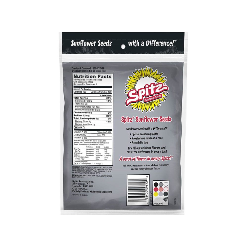 Spitz Cracked Pepper Sunflower Seeds 6oz 9ct Volt Candy 1088