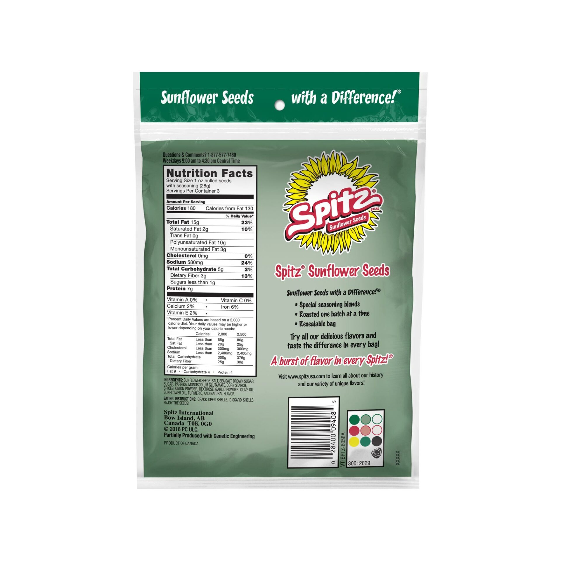 are spitz seasoned sunflower seeds gluten free