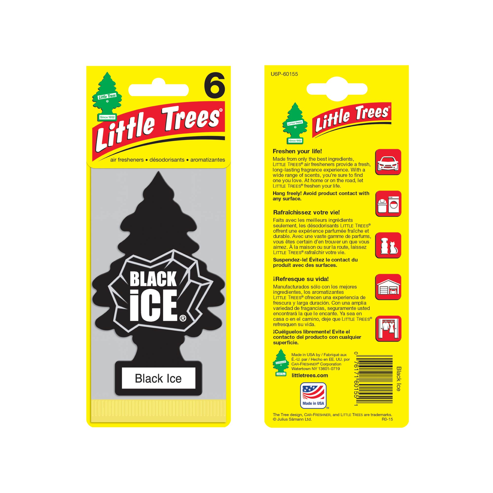 Little Trees Air Freshener, Black Ice, 24 pack - Volt Candy