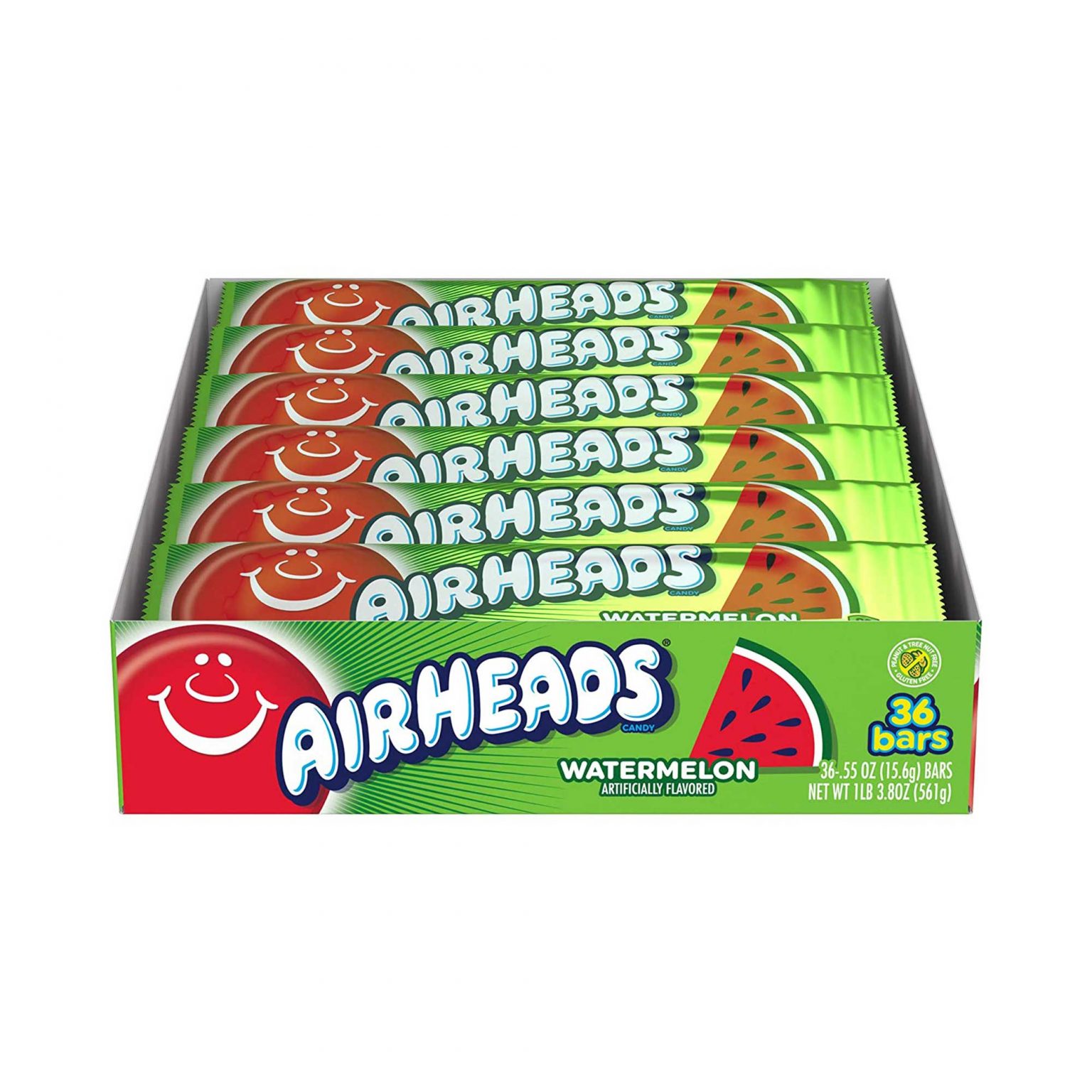 Airheads Candy, Watermelon, Individually Wrapped Bars ( 0.55 Ounce, 36 Count ) - Image 2