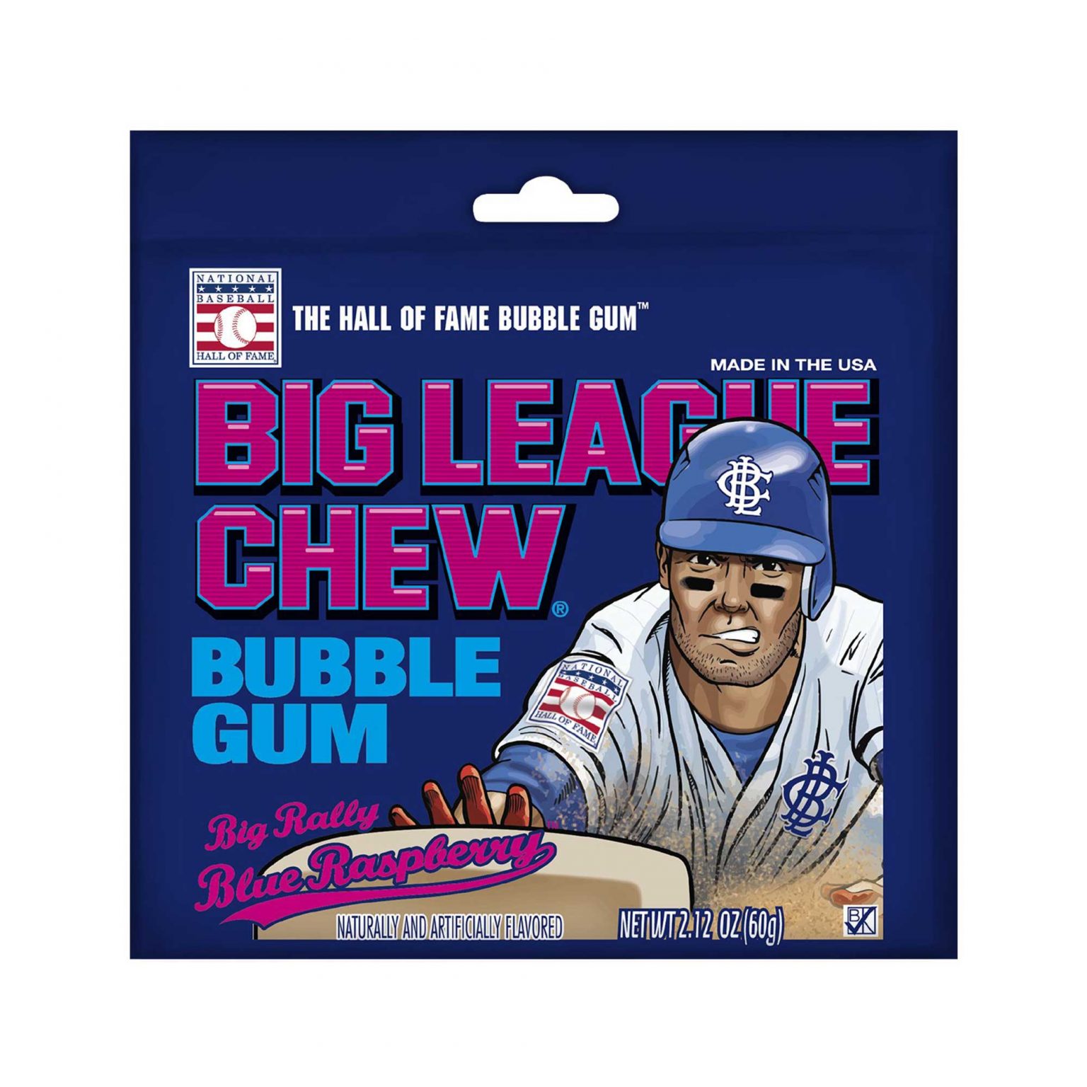 Big League Chew, Blue Raspberry, Bubble Gum ( 2.12 Ounce, 12 Count ) - Image 2