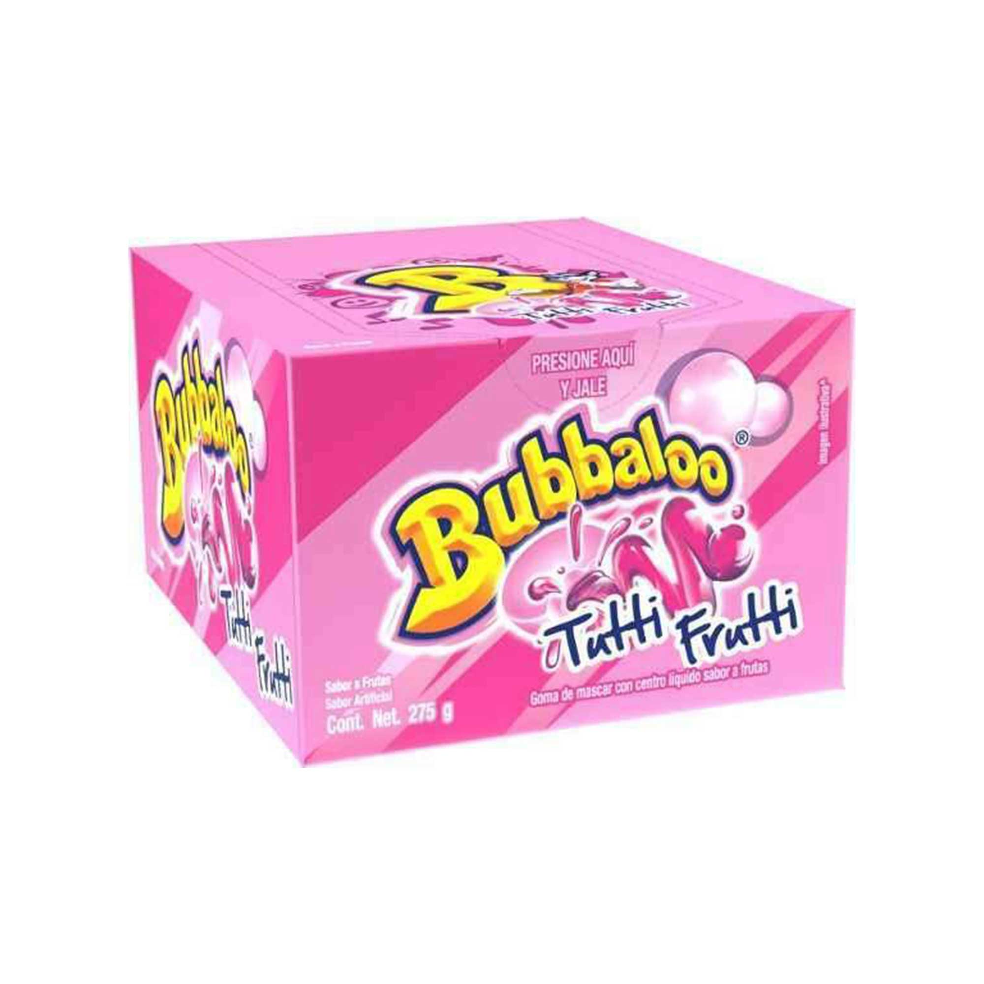 Bubbaloo Tutti Frutty Bubble Gum, 50 Piece - Volt Candy