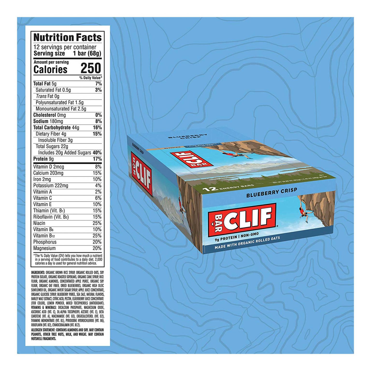 Clif Bar, Blueberry Crisp, Energy Bars  (2.4 Ounce, 12 Count) - Image 2