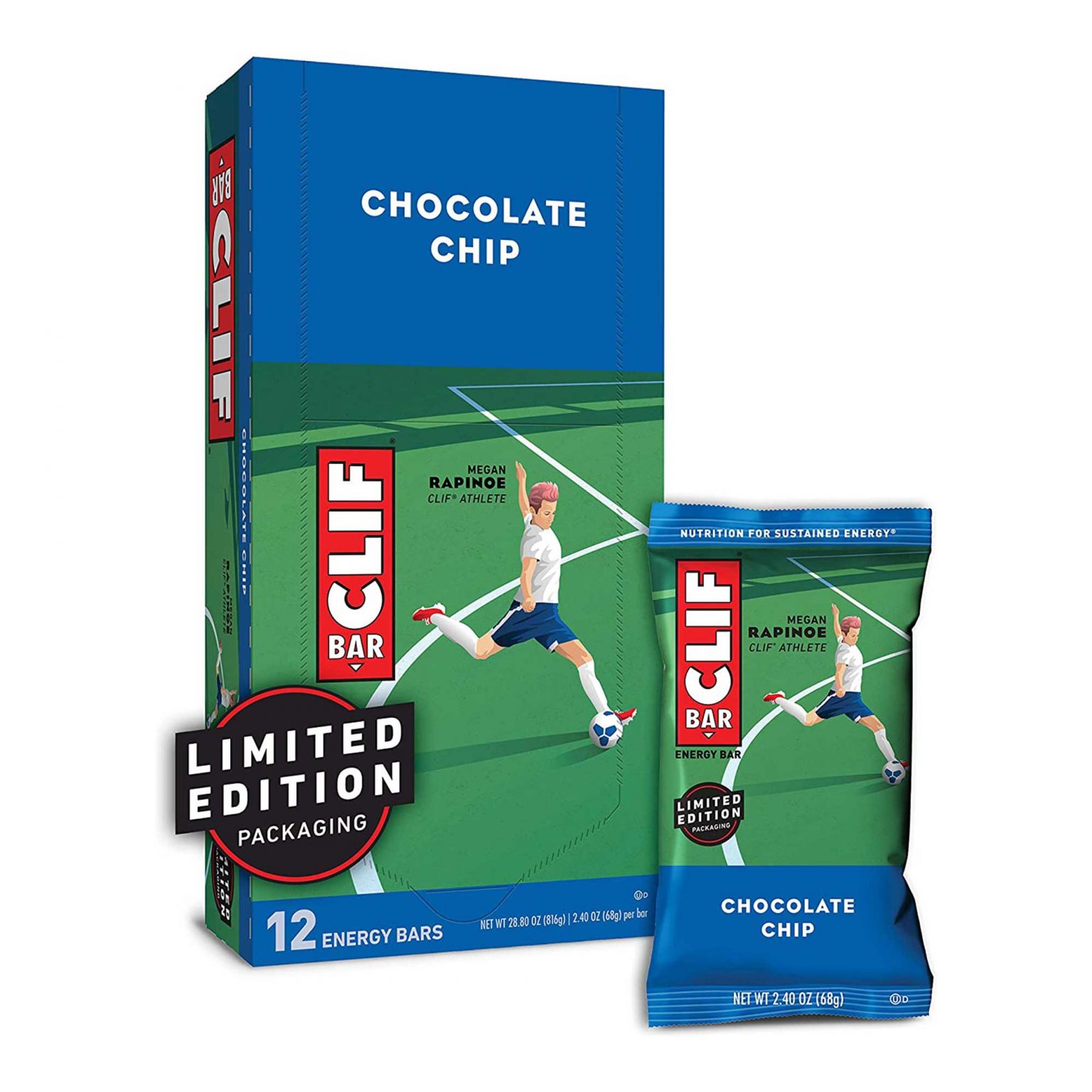 Clif Bar ,Chocolate Chip,Energy Bars  (2.4 Ounce, 12 Count) - Image 1