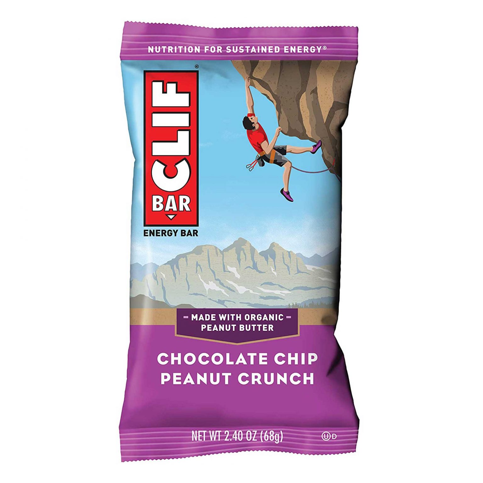 Clif Bar ,Chocolate Chip Peanut Crunch, Energy Bars  (2.4 Ounce, 12 Count) - Image 1