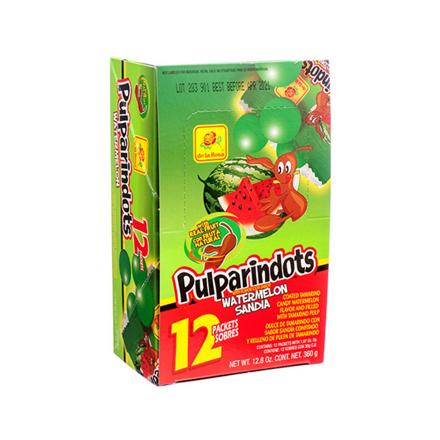 Pulparin Dots Watermelon Candy ( 1.07 Ounce, 12 Count ) - Image 1