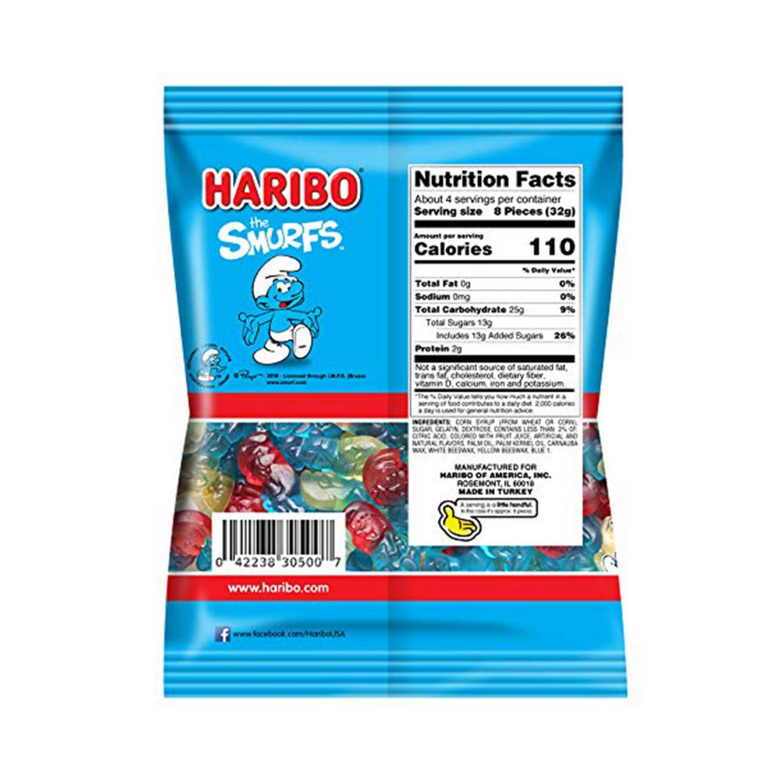Haribo, The Smurfs, Gummy Candy (4 Ounce, 12 Count) - Image 2