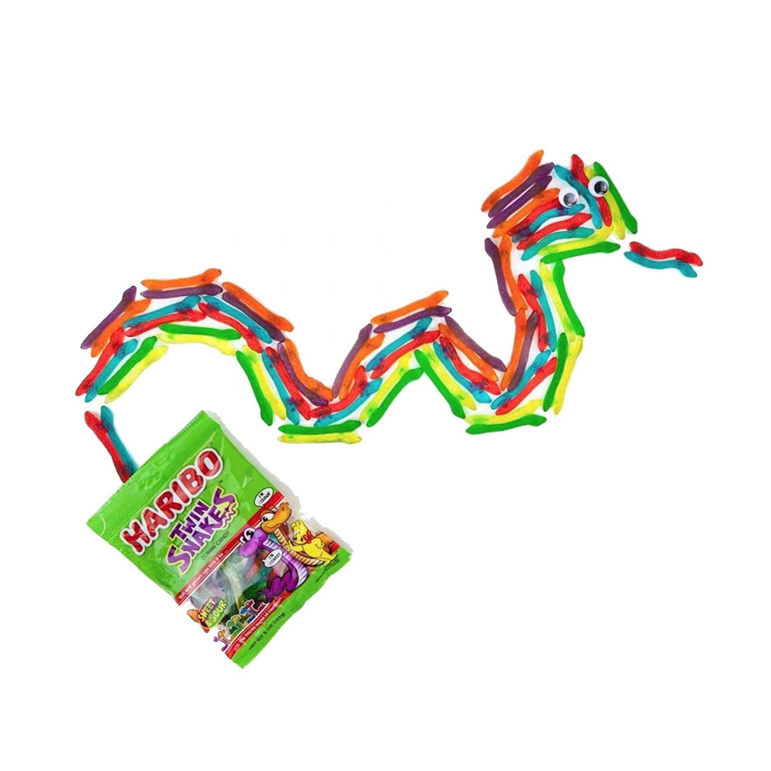 Haribo, Twin Snakes Sweet & Sour, Gummy Candy (5 Ounce, 12 Count) - Image 3
