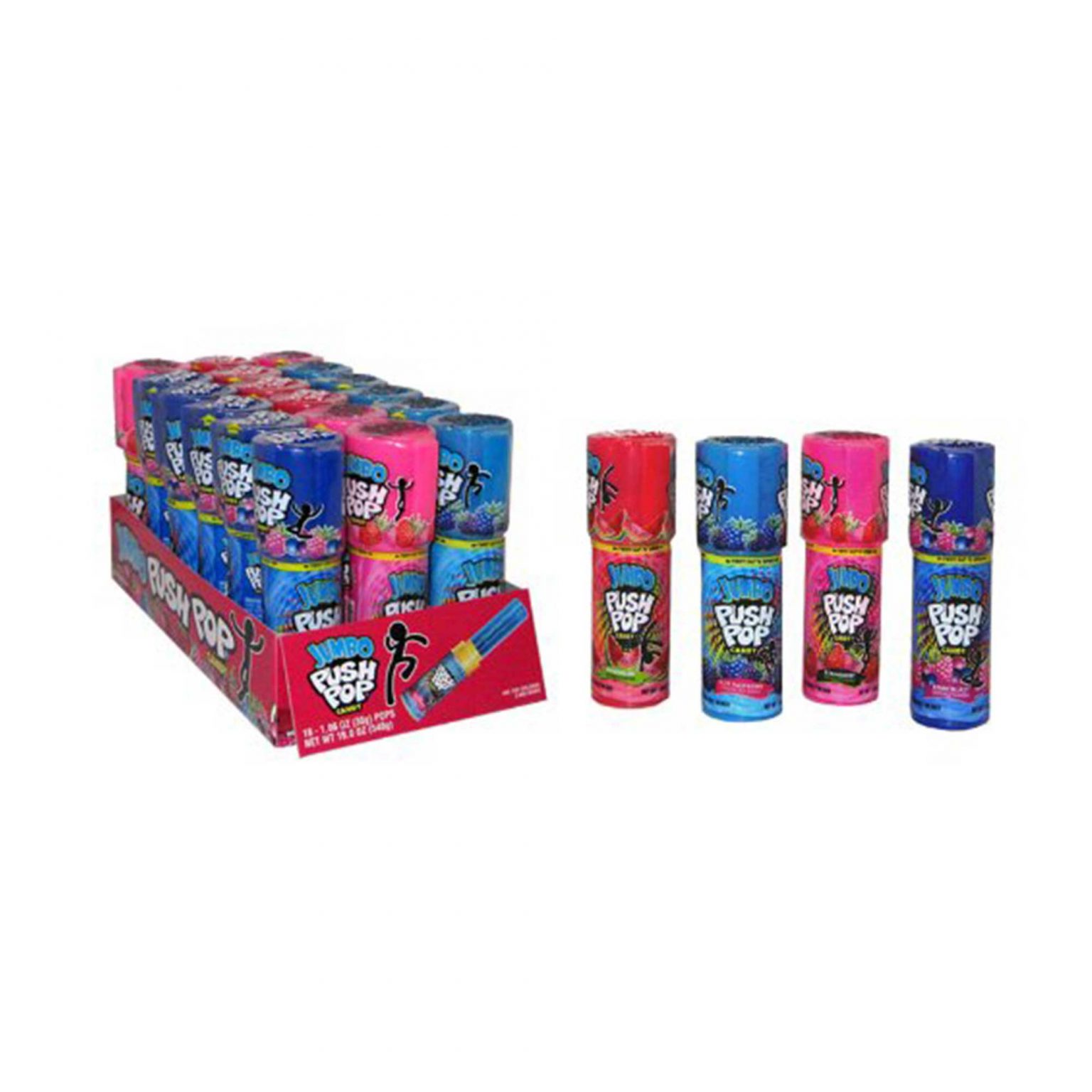 Push Pop Candy Jumbo, Assorted Flavor, Variety Pack ( 1.06 Ounce, 18 Count ) - Image 2