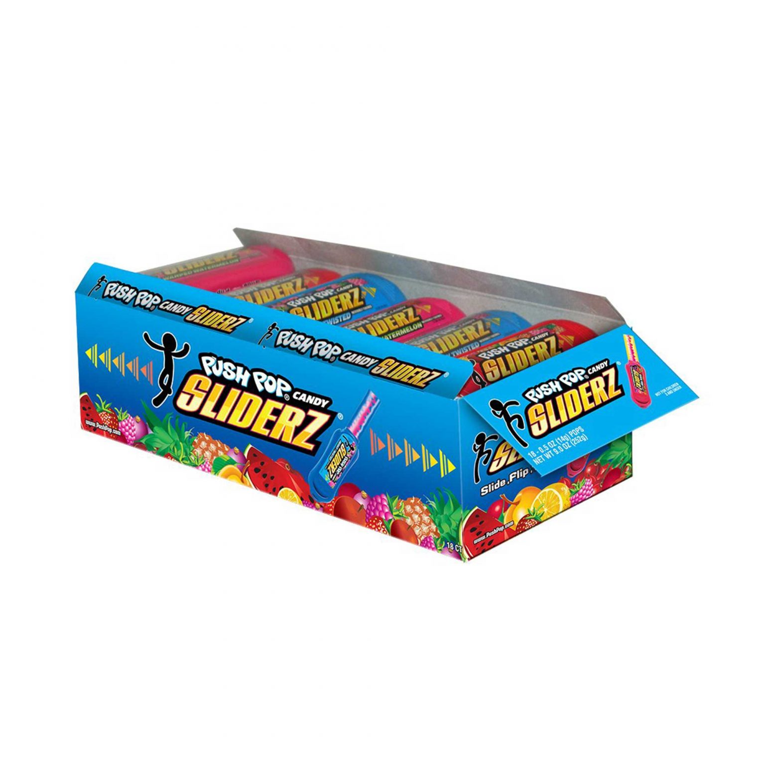 Push Pop Sliderz Candy Lollipops Assorted Flavors ( 0.5 Ounce, 18 Count ) - Image 2