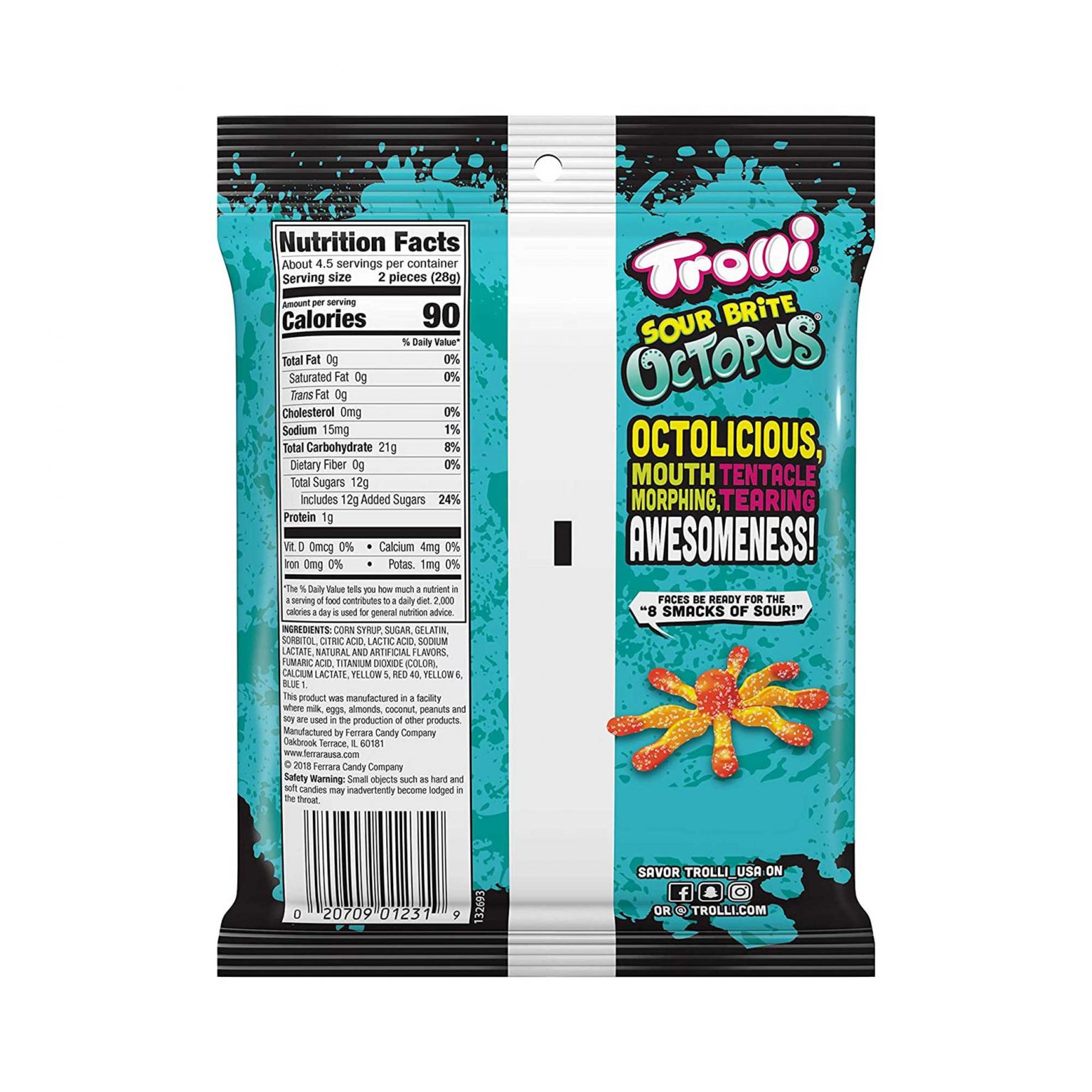 Trolli, Brite Octopus, Gummy Candy (4.25 Ounce, 12 Count) - Image 2