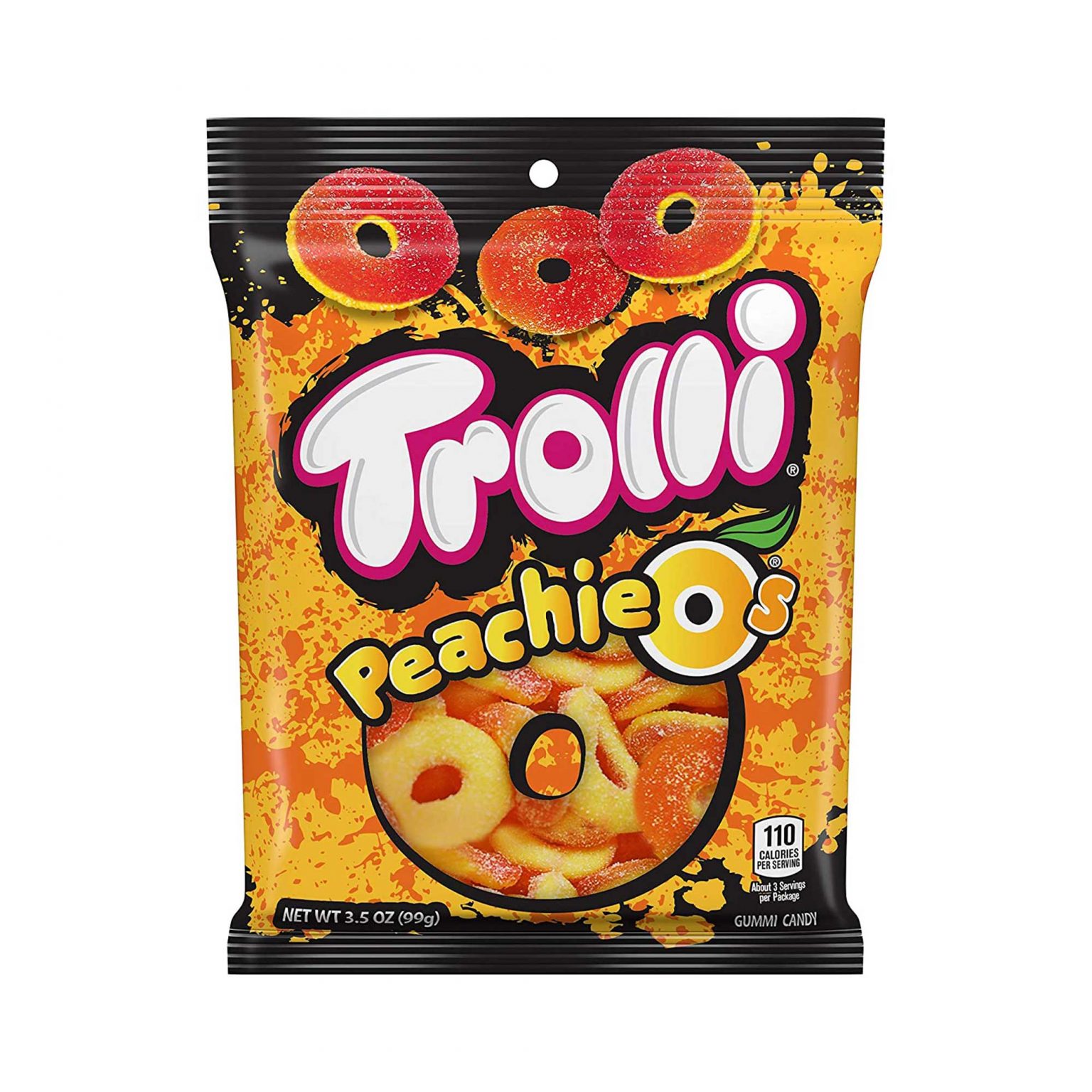 Trolli, Peachie O's, Gummy Candy (4.25 Ounce, 12 Count) - Image 1