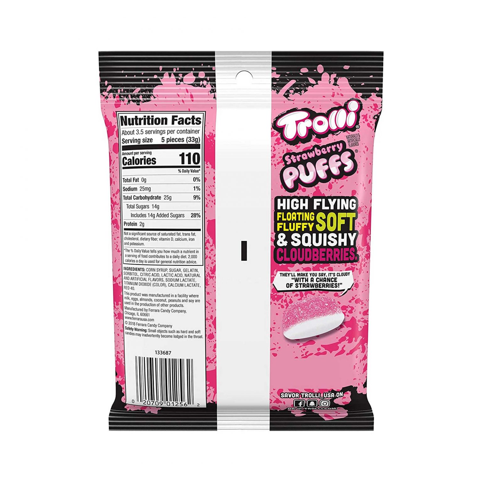Trolli, Strawberry Puffs, Gummy Candy (4.25 Ounce, 12 Count) - Image 2
