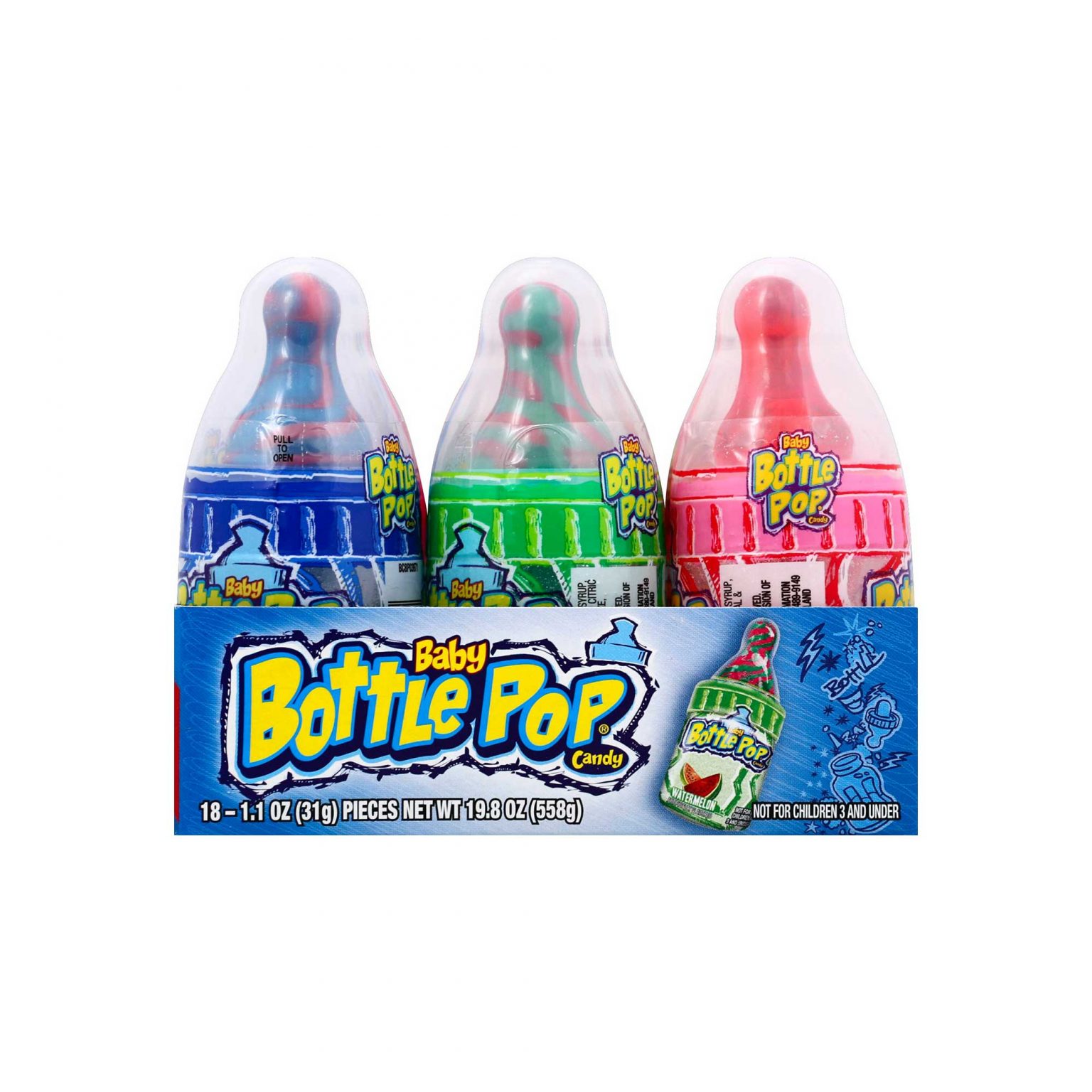 Baby Bottle Pop Candy Lollipops with Powdered ( 1.1 Ounce, 18 Count ) - Image 2