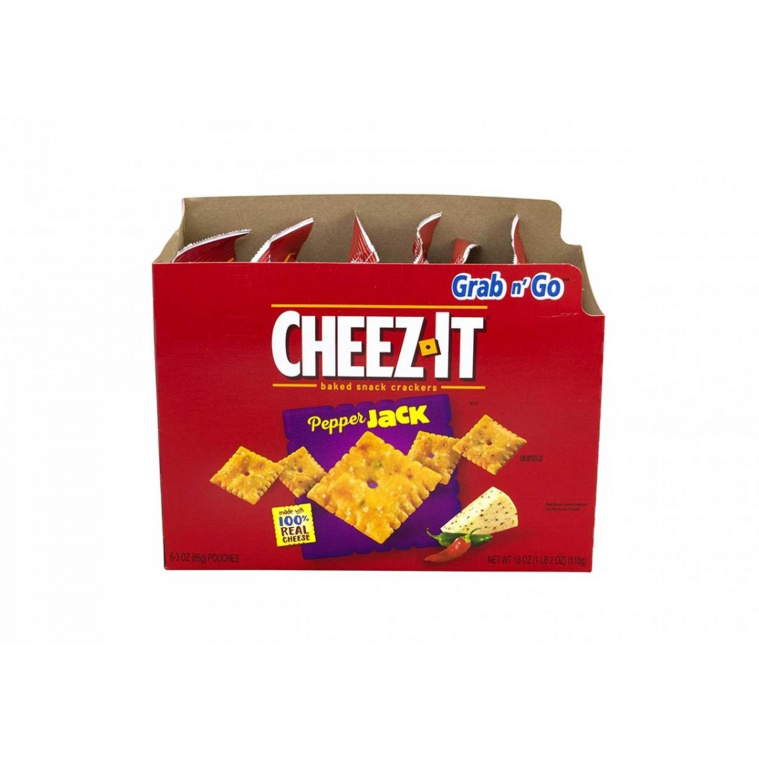 Cheez-It Pepper Jack Baked Snack Crackers ( 3 Ounce, 6 Count ) - Image 2