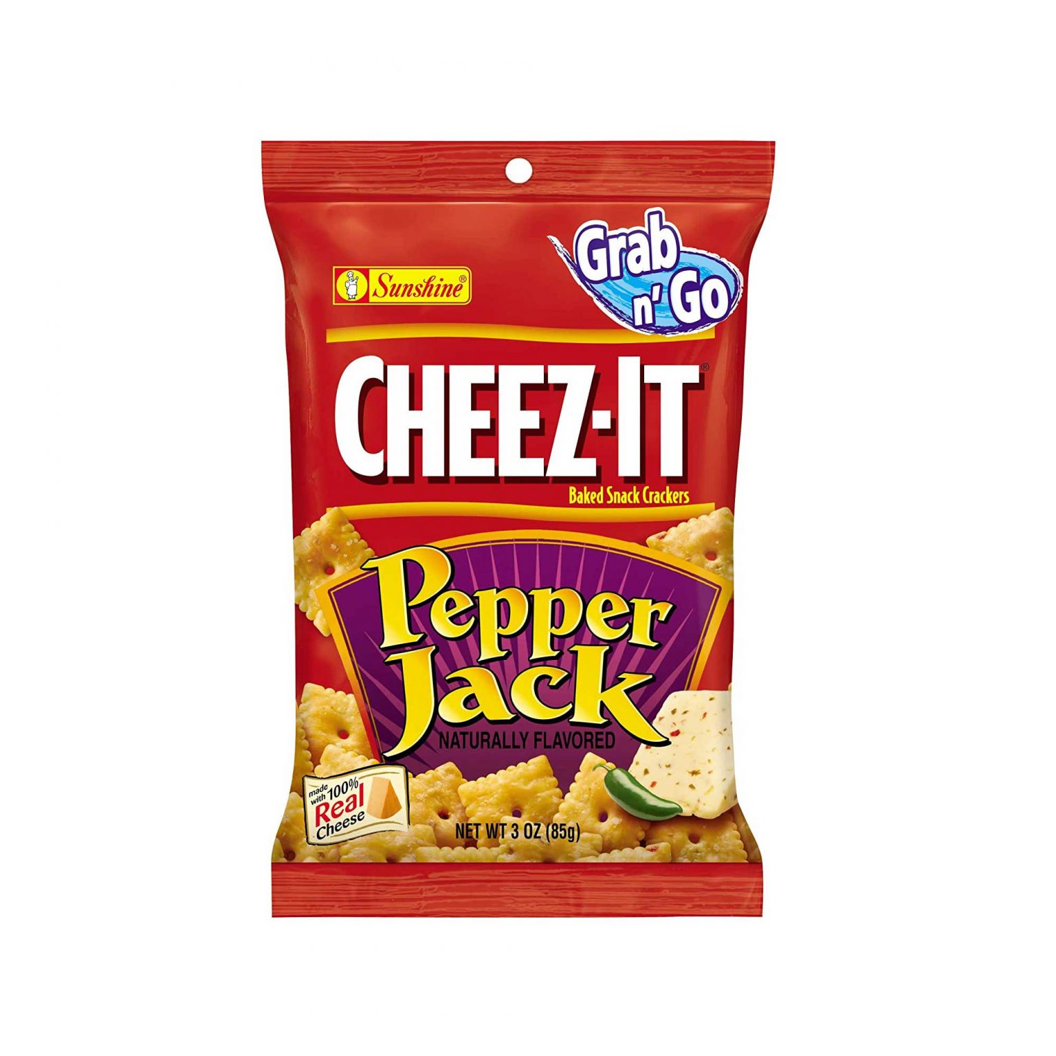 Cheez-It Pepper Jack Baked Snack Crackers ( 3 Ounce, 6 Count ) - Image 1