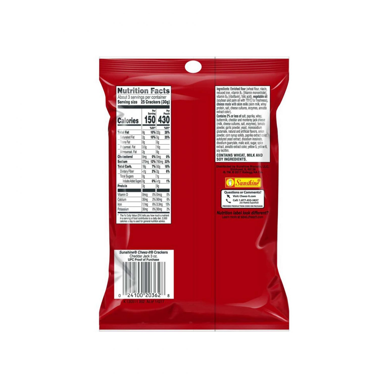 Cheez-It Cheddar Jack Baked Snack Crackers ( 3 Ounce, 6 Count ) - Image 3