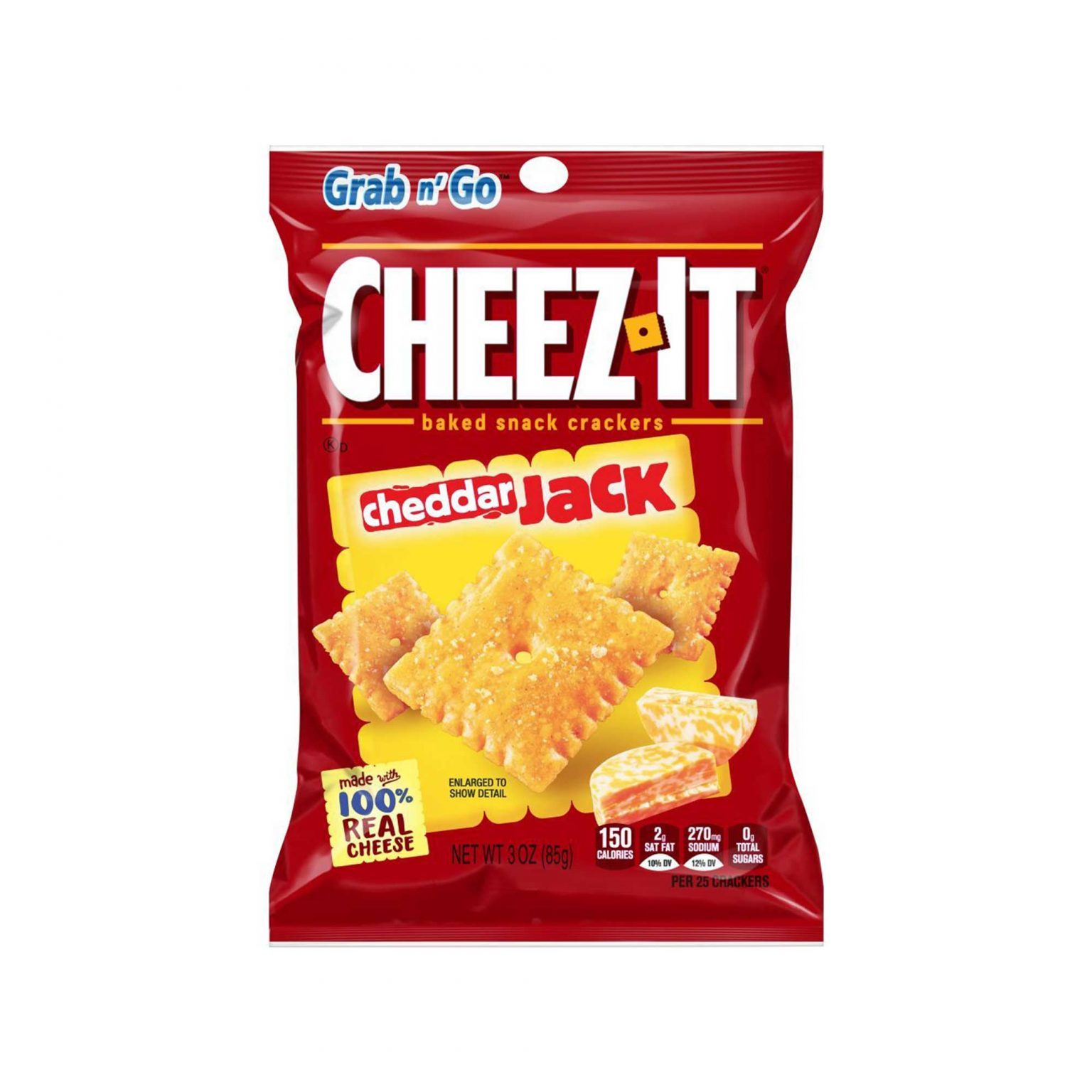 Cheez-It Cheddar Jack Baked Snack Crackers ( 3 Ounce, 6 Count ) - Image 1