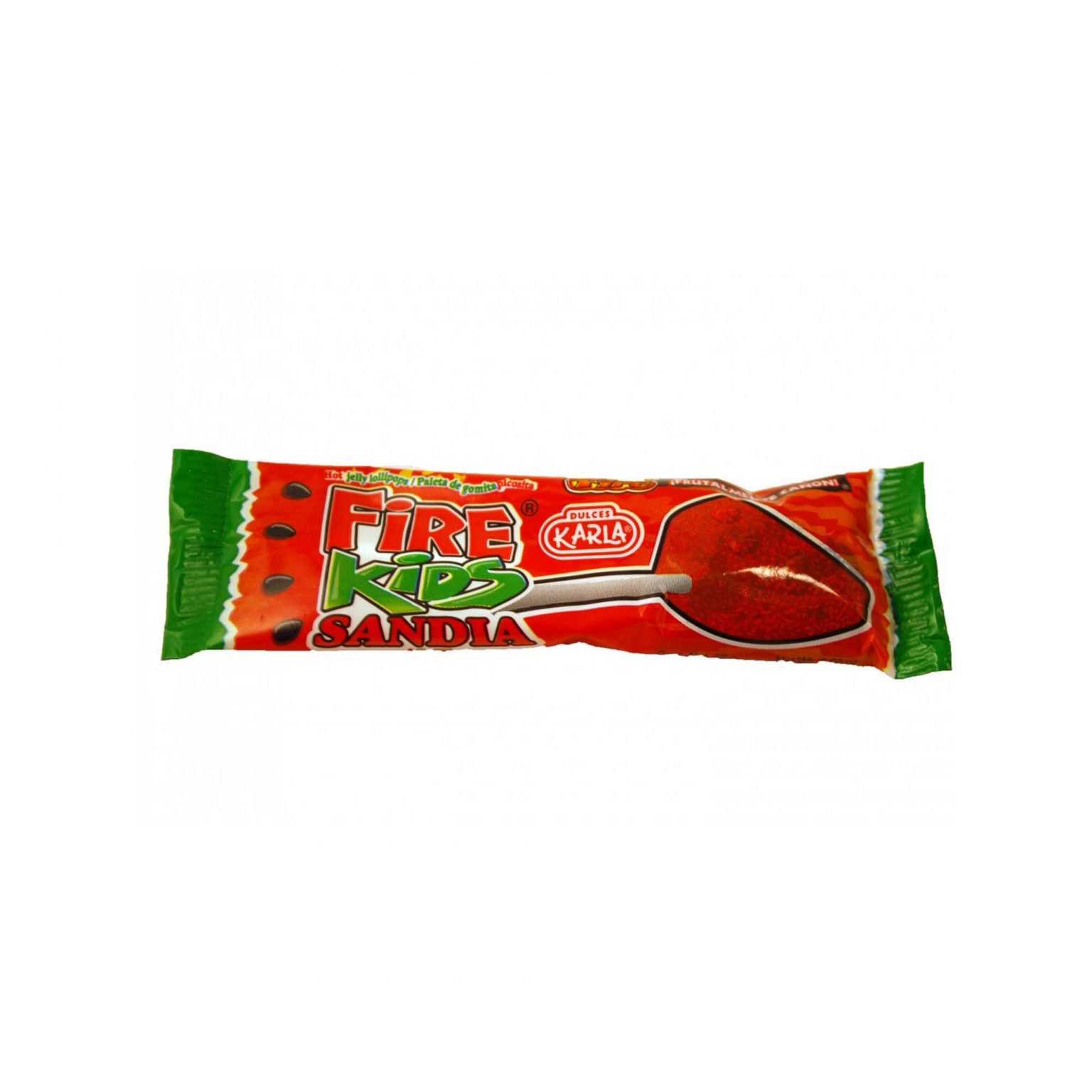 Karla Fire Kids Sandia Chili Gummy Watermelon Lollipops ( 14.39 Ounce, 24 Count ) - Image 2