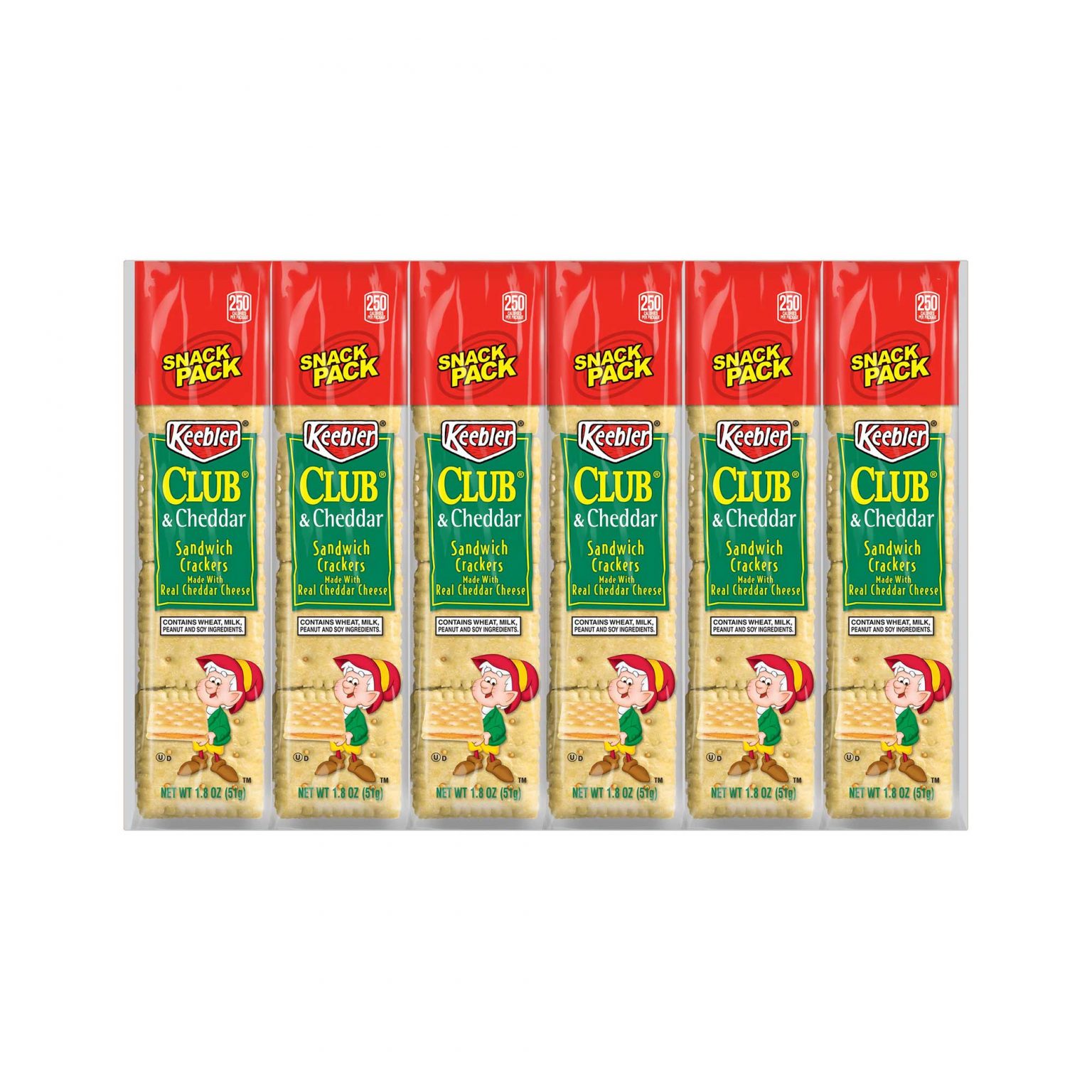 Keebler Club & Cheddar Cheese Sandwich Cracker Snack ( 1.8 Ounce, 12 Count ) - Image 2