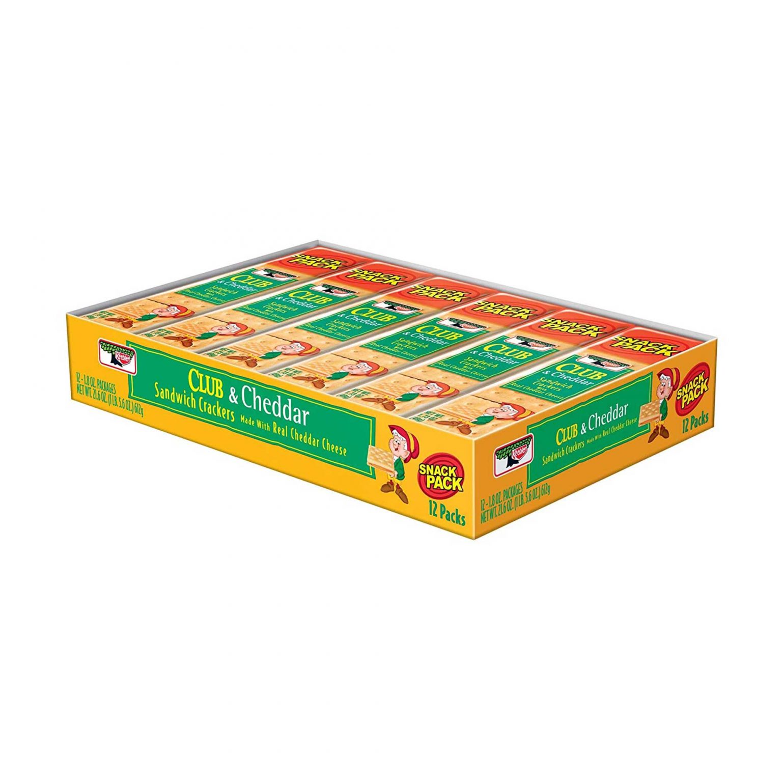 Keebler Club & Cheddar Cheese Sandwich Cracker Snack ( 1.8 Ounce, 12 Count ) - Image 3