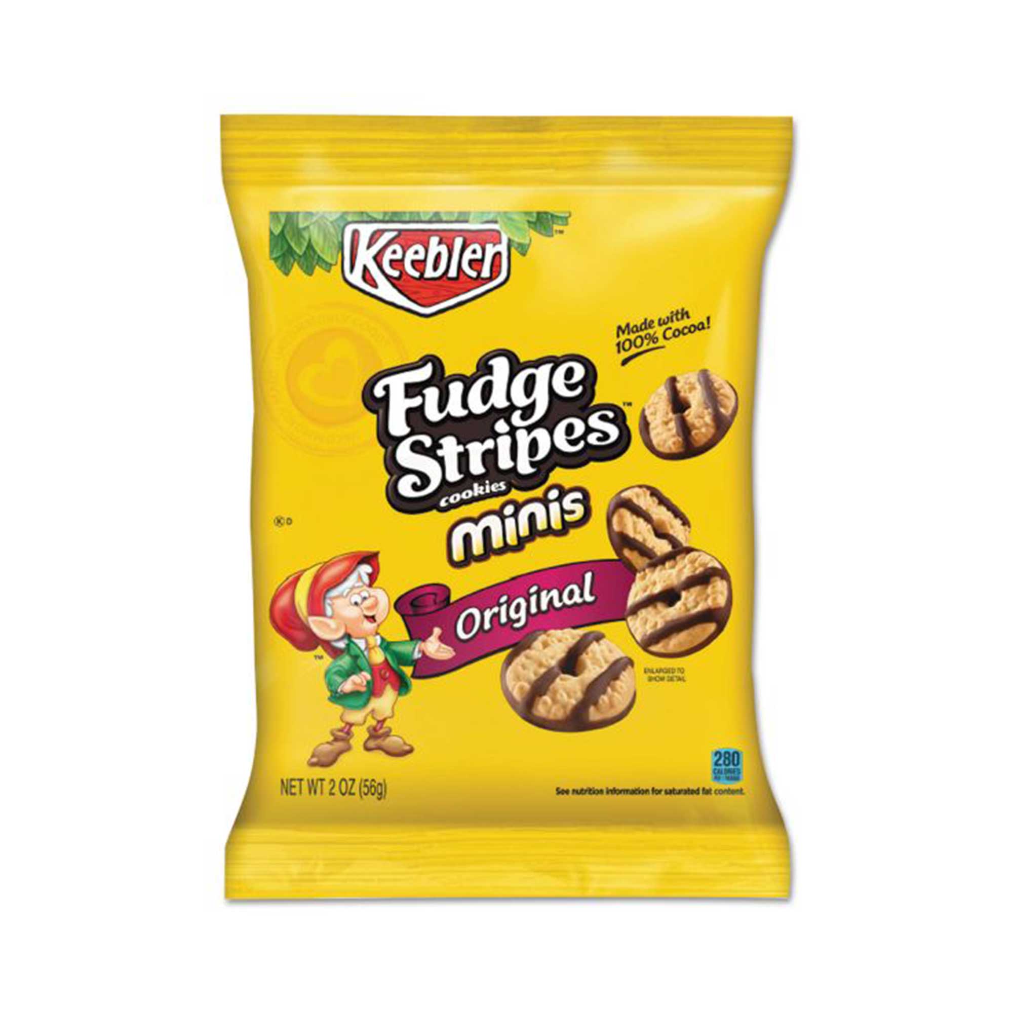 Keebler Fudge Stripes Original Minis Cookies Snack 2 Ounce 8 Count Volt Candy 7136