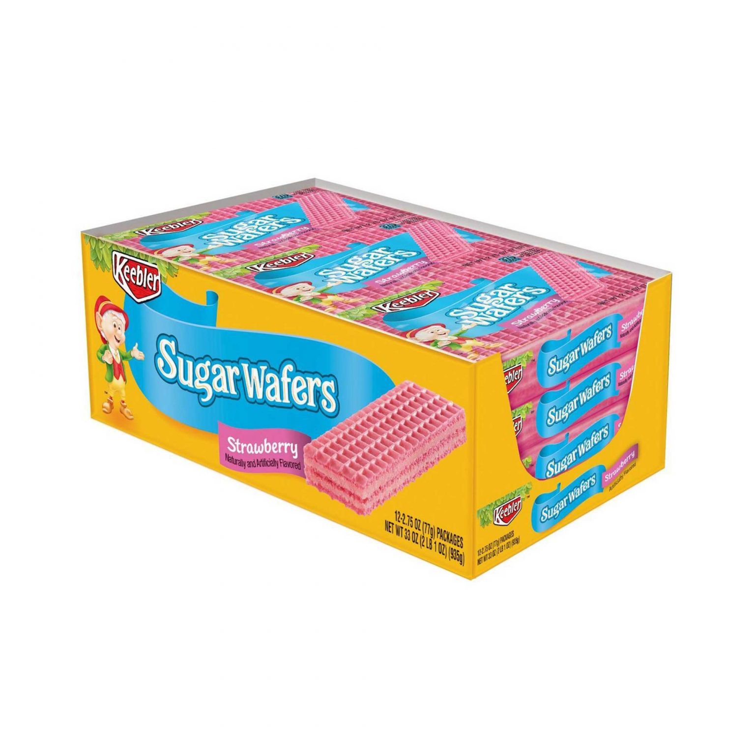 Keebler Sugar Wafers Strawberry ( 2.75 Ounce, 12 Count ) - Image 1