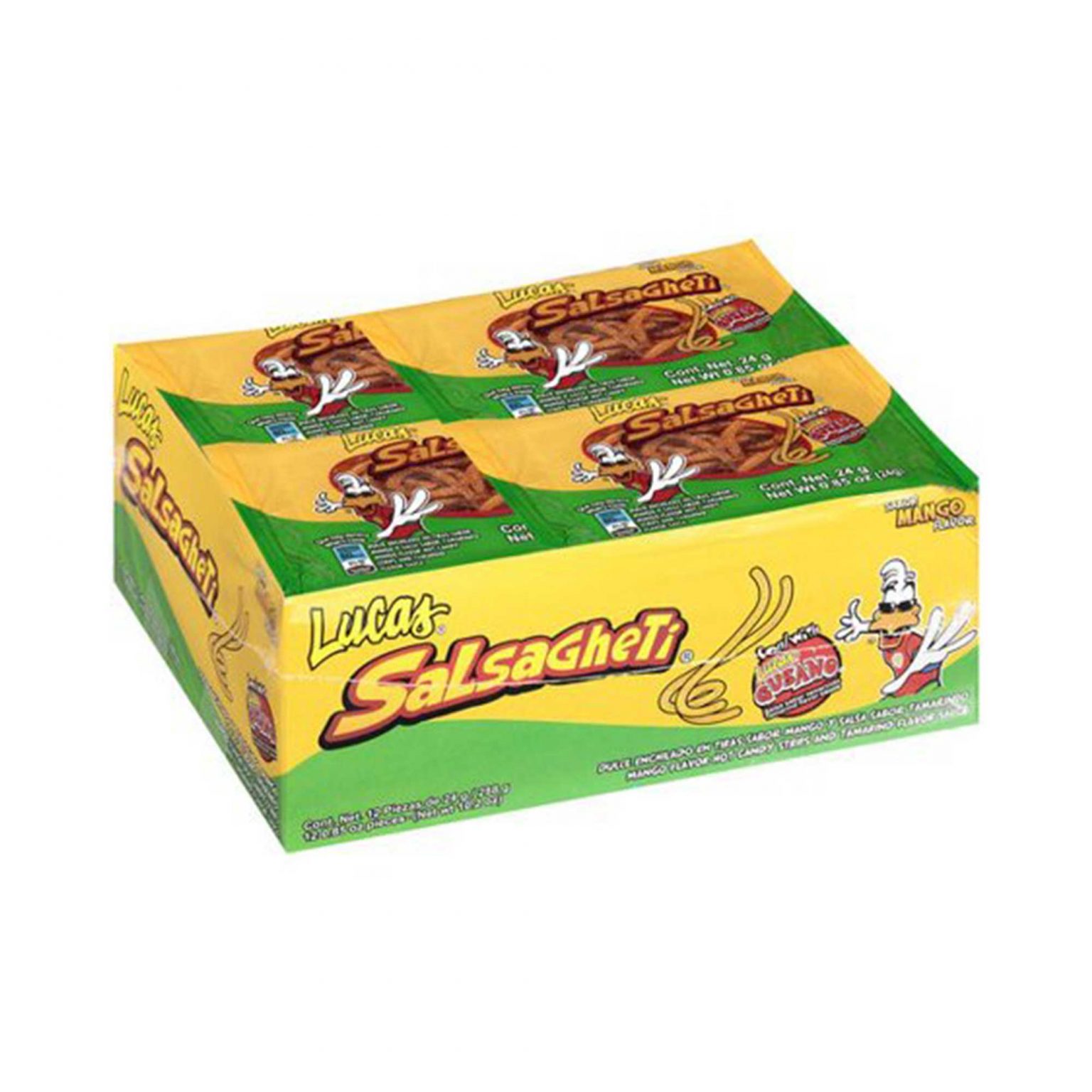 Lucas Salsagheti Mango Candy ( 0.85 Ounce, 12 Count ) - Image 1